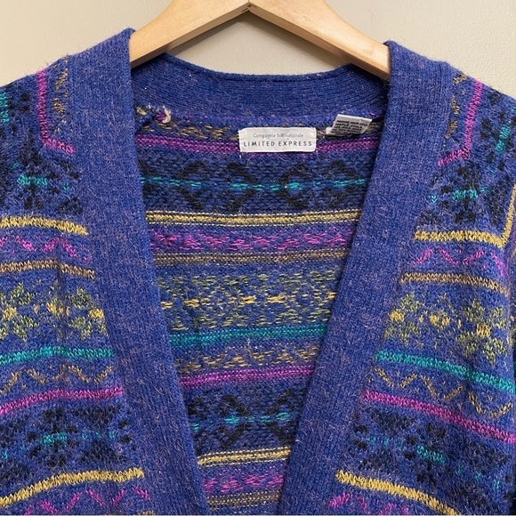 Vintage Jacquard Knit Cardigan Small - Picture 5 of 8